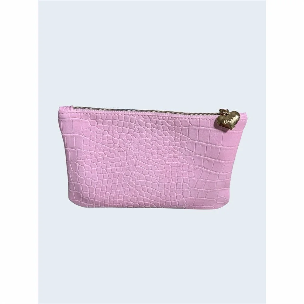 Pear Nova Dear Nova Lid Focus Eye Brush + Pink Zipper Makeup Bag Pouch Set